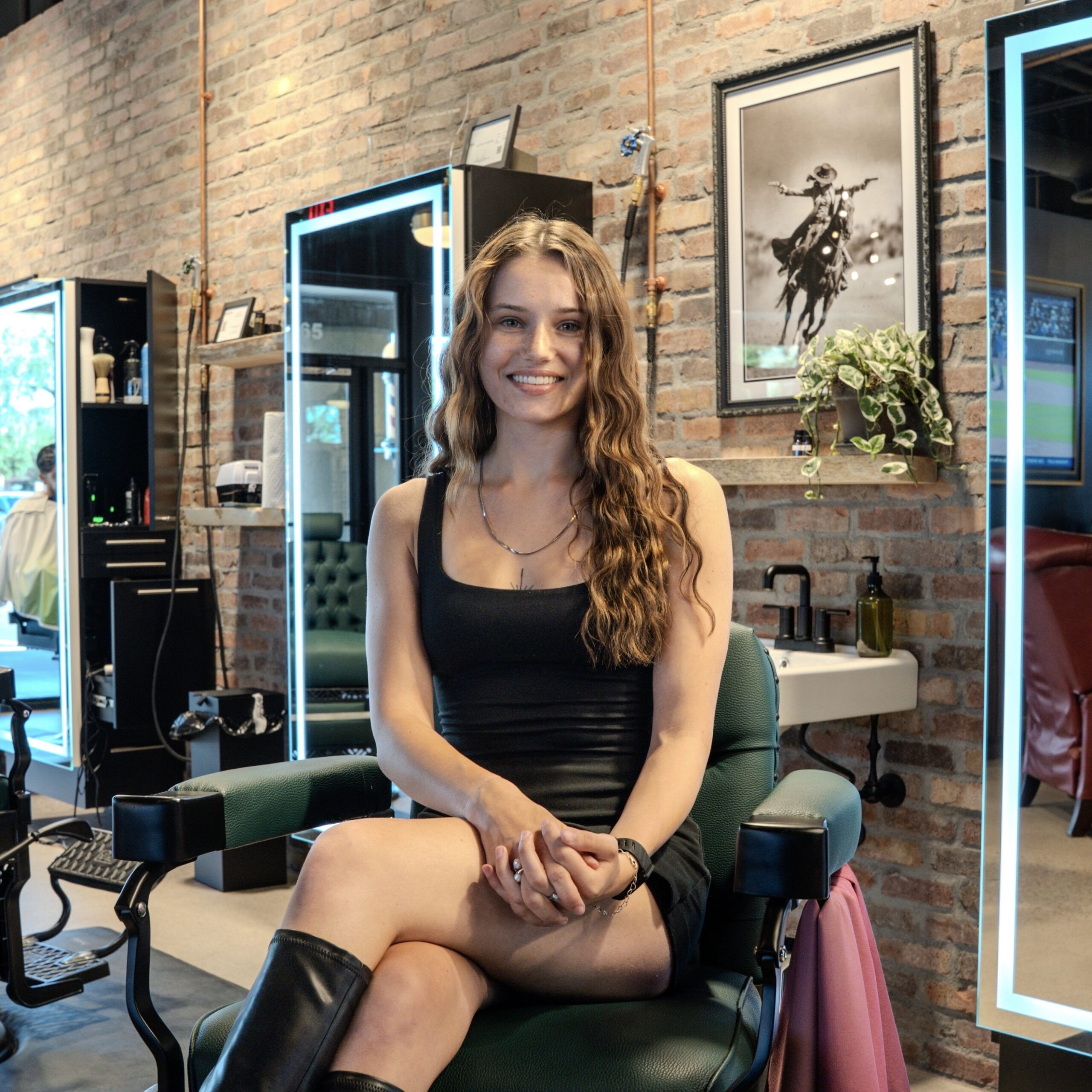 Take Haircut at barbershop with Elle